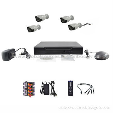 4CH 720P CVI kits, 4pcs 1.0Megapixel IP camera + 1pc DVR
